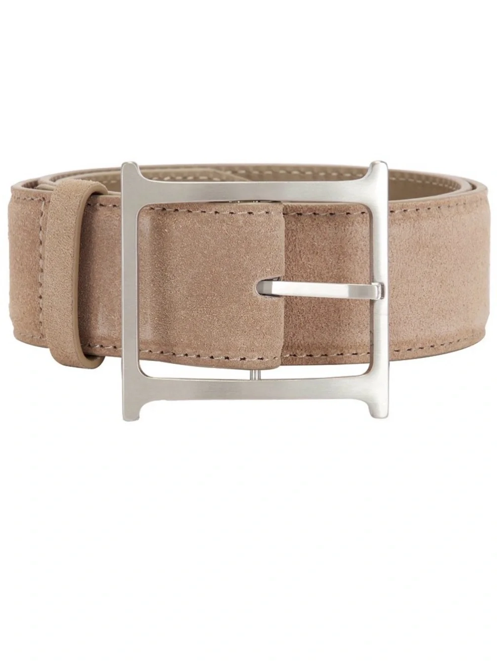 HELSA Logo belt in grey suede